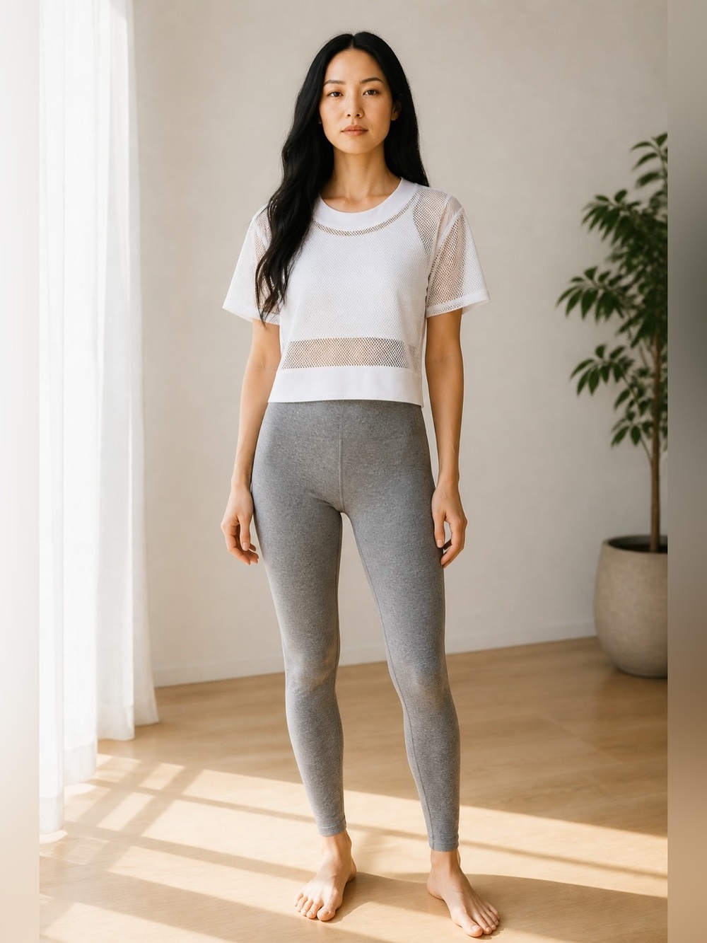 X by Gottex Diamond Mesh Layering Crop Top - Size Small (NWOT)